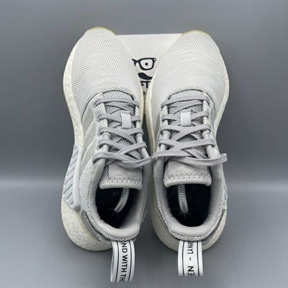 Adidas NMD R2 Gray/Crystal White Womens Size 6.5 Sneakers Casual Shoes AQ0196 - Picture 8 of 9